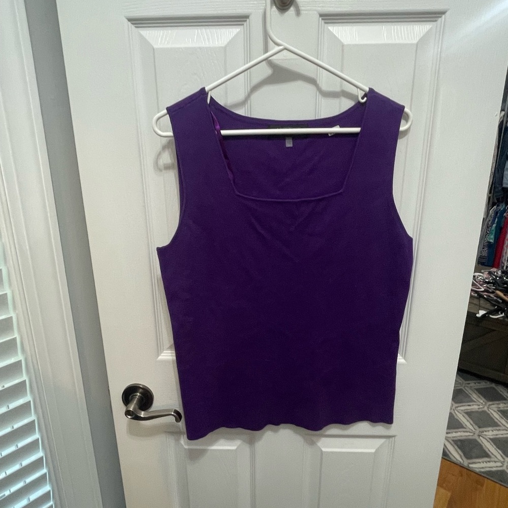 Kasper tank pullover large sleeveless top large - Picture 1 of 8